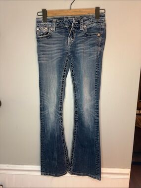 Miss Me Faded Medium Blue Flare Jeans